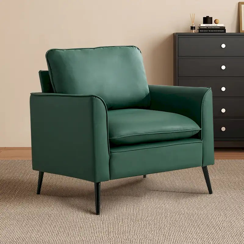 Fauteuil d'appoint moderne avec coussins lombaires