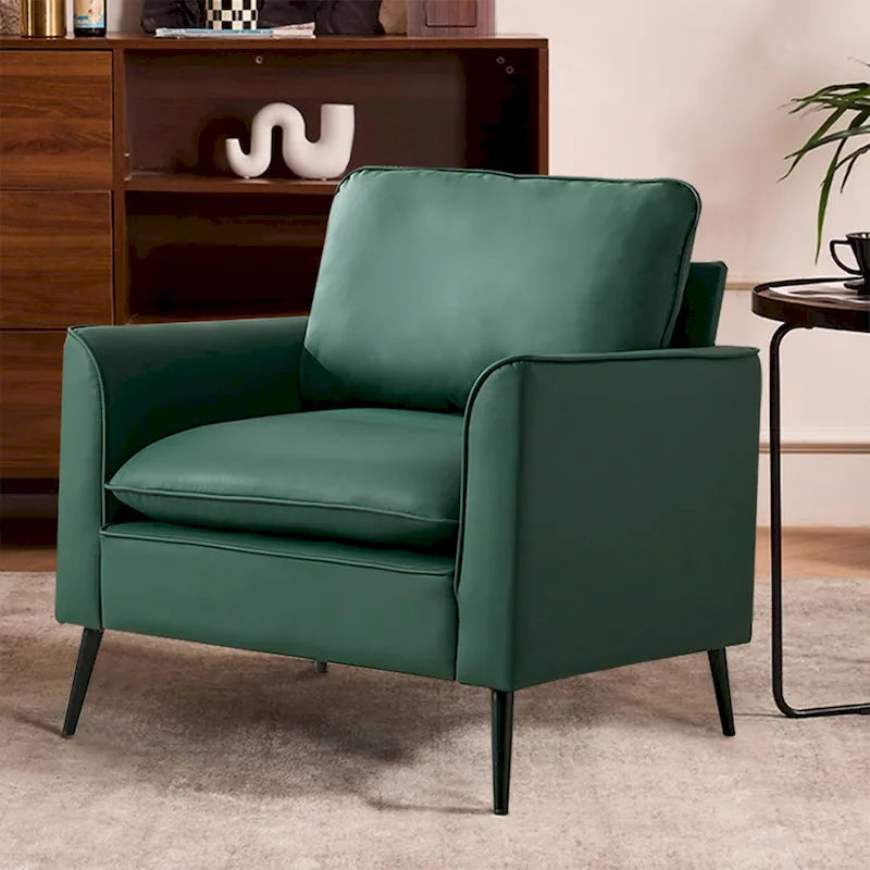 Fauteuil d'appoint moderne avec coussins lombaires