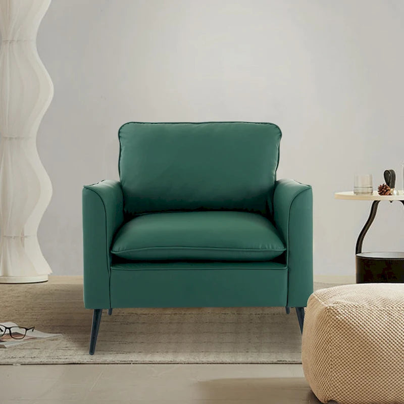 Fauteuil d'appoint moderne avec coussins lombaires