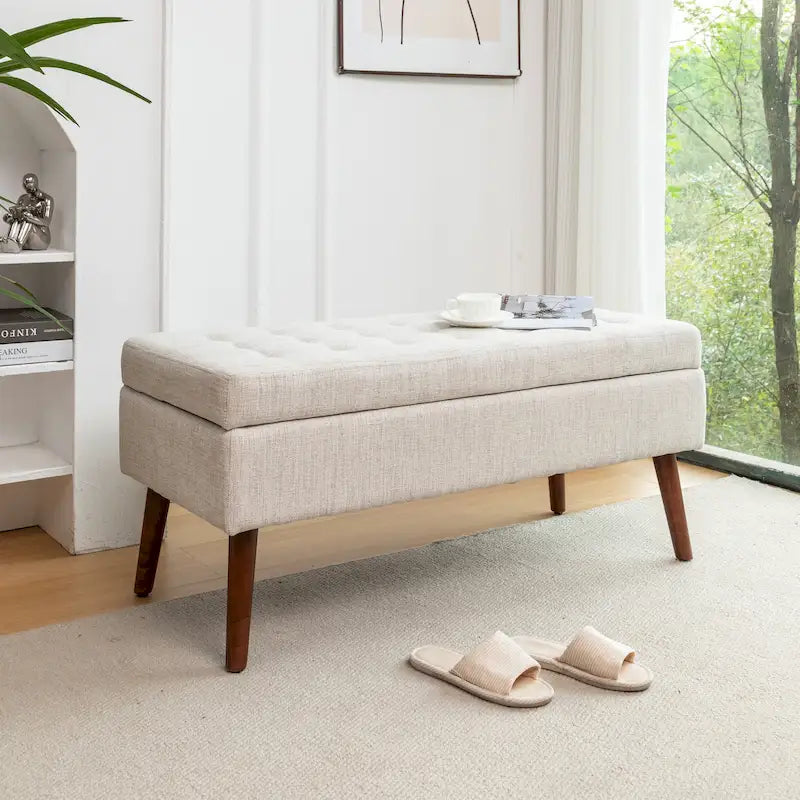 Banc de rangement pour bout de lit de chambre à coucher