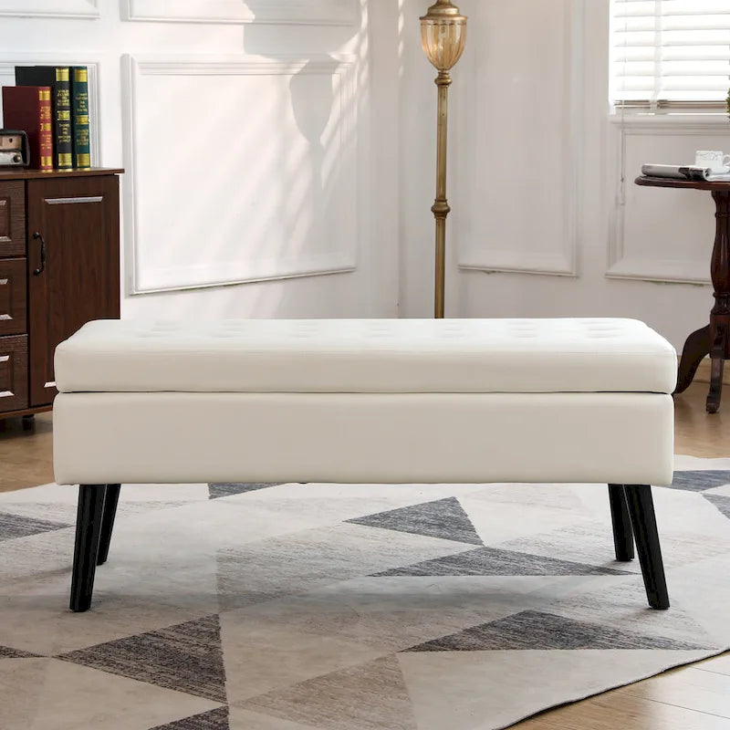 Banc de rangement pour bout de lit de chambre à coucher
