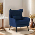 Fauteuil d'appoint en velours avec coussin épais