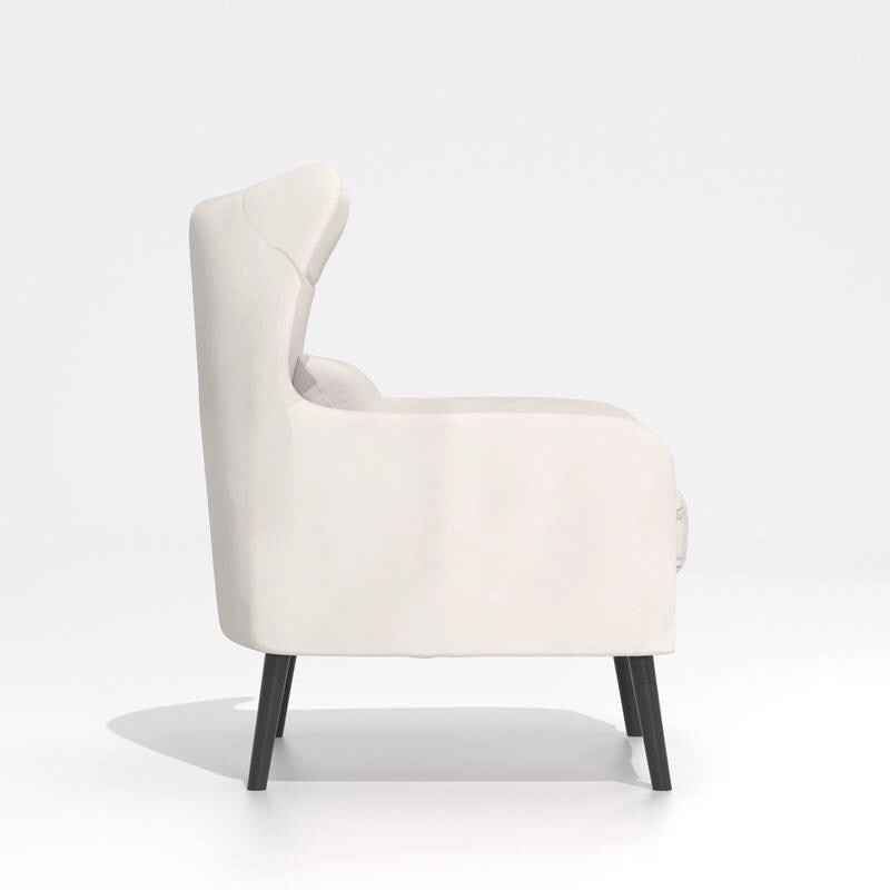 Fauteuil d'appoint en velours avec coussin épais