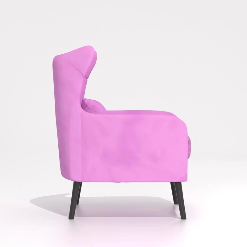 Fauteuil d'appoint en velours avec coussin épais