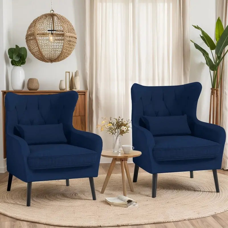 Fauteuil d'appoint en velours avec coussin épais