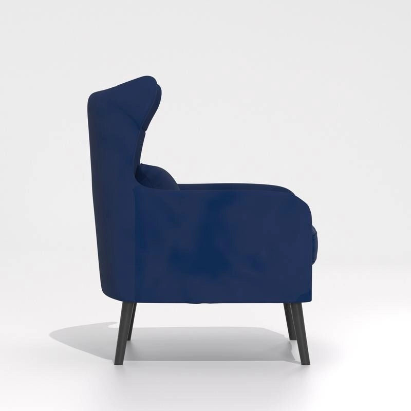 Fauteuil d'appoint en velours avec coussin épais