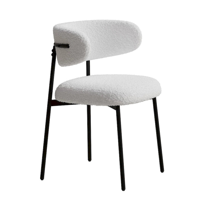 Lot de 2 chaises de salle à manger avec pieds en métal