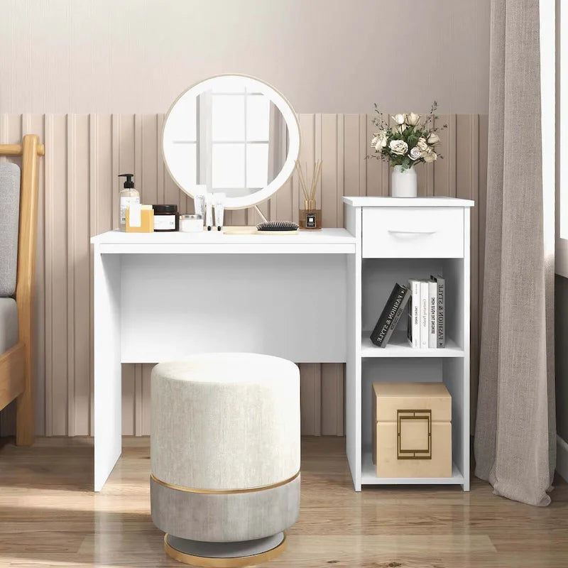 Bureau d'ordinateur avec tiroir et étagère réglable