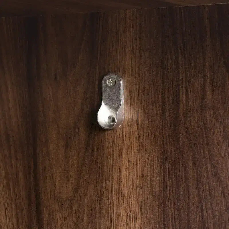 Armoire ouverte avec 2 tringles à vêtements et 3 tiroirs