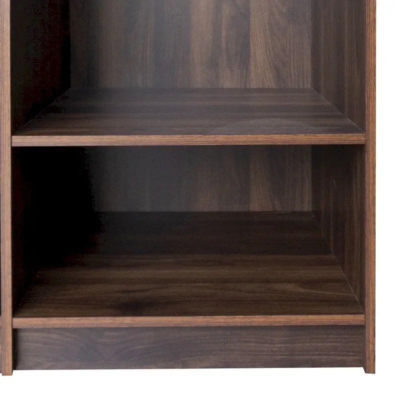 Armoire ouverte avec 2 tringles à vêtements et 3 tiroirs