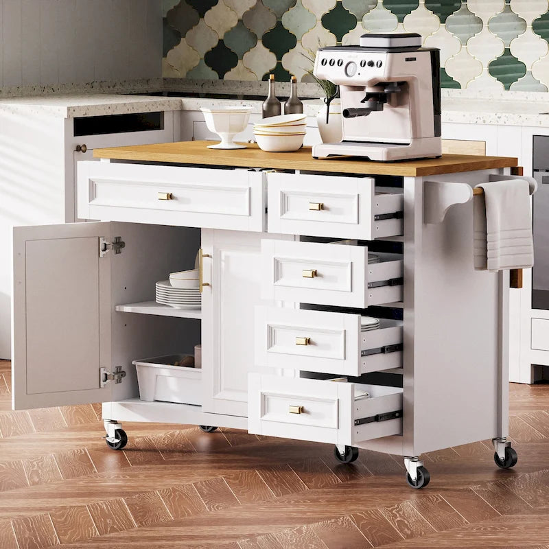 Îlot de cuisine 52" avec rallonge escamotable (tabouret non inclus)