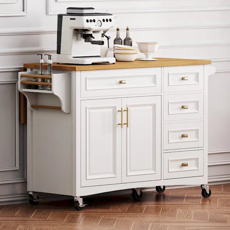 Îlot de cuisine 52" avec rallonge escamotable (tabouret non inclus)