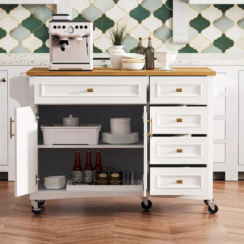 Îlot de cuisine 52" avec rallonge escamotable (tabouret non inclus)
