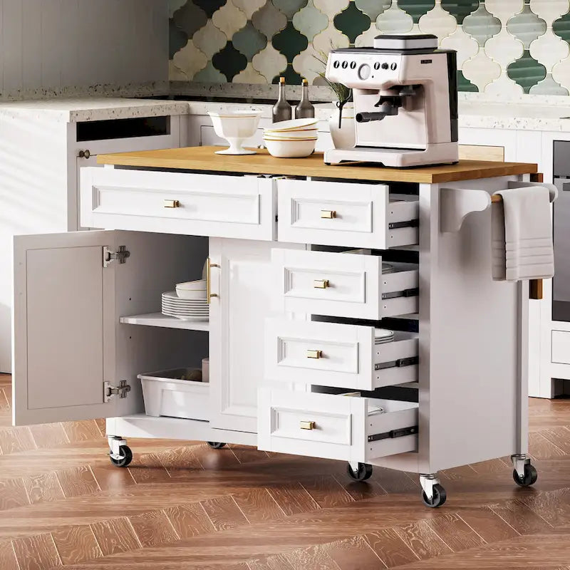 Îlot de cuisine 52" avec rallonge escamotable (tabouret non inclus)