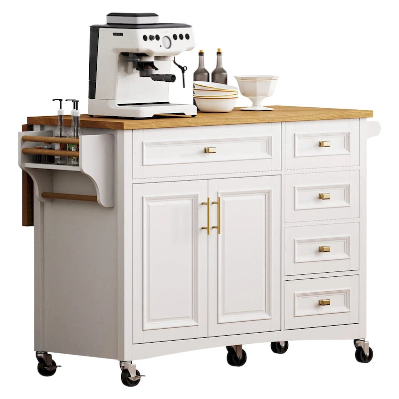 Îlot de cuisine 52" avec rallonge escamotable (tabouret non inclus)