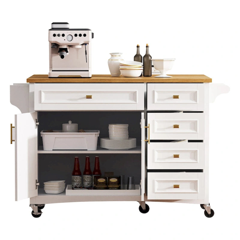 Îlot de cuisine 52" avec rallonge escamotable (tabouret non inclus)