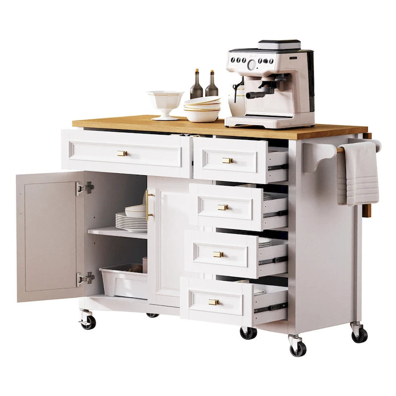 Îlot de cuisine 52" avec rallonge escamotable (tabouret non inclus)