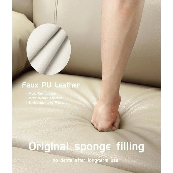 Fauteuil releveur inclinable en cuir avec chauffage et massage