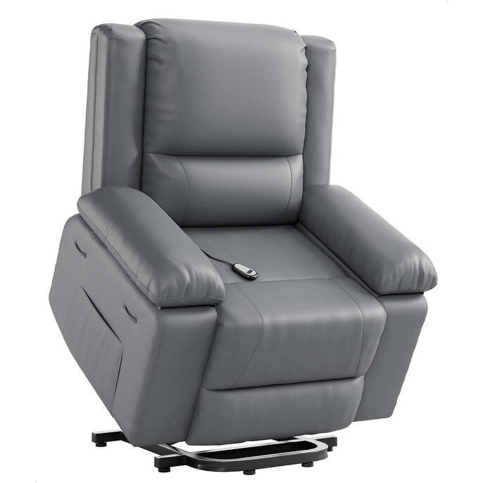 Fauteuil releveur inclinable en cuir avec chauffage et massage
