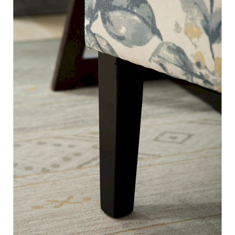 Fauteuil d'appoint rembourré Blue Leaves 74 cm
