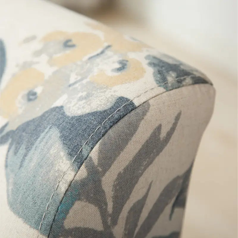 Fauteuil d'appoint rembourré Blue Leaves 74 cm