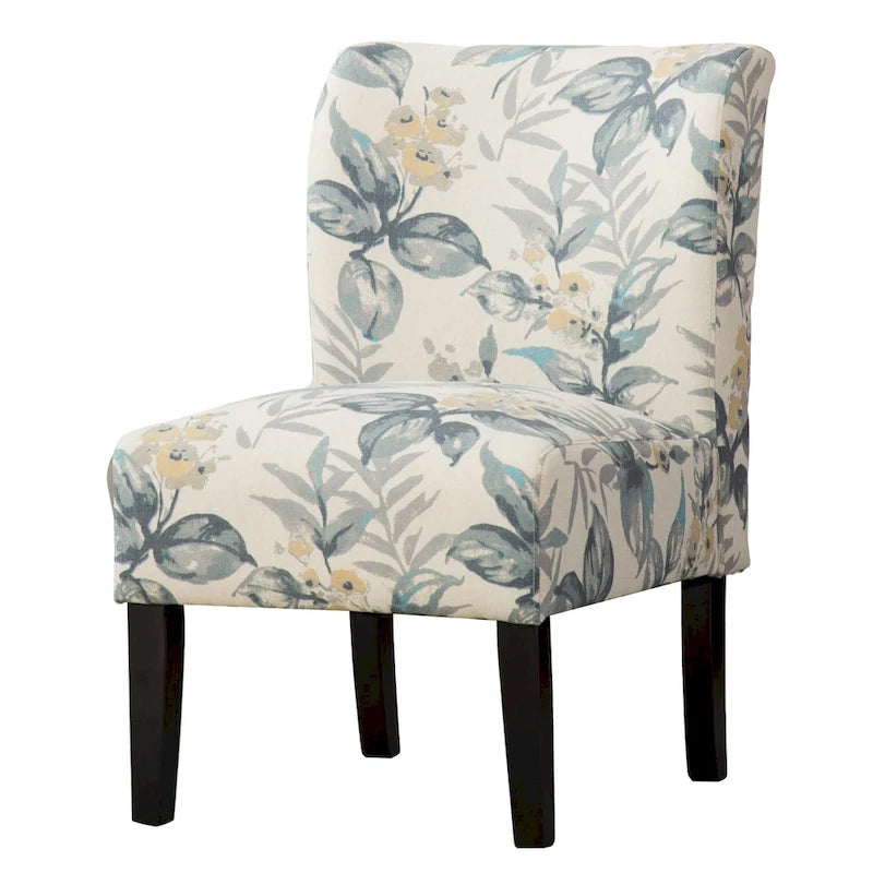 Fauteuil d'appoint rembourré Blue Leaves 74 cm