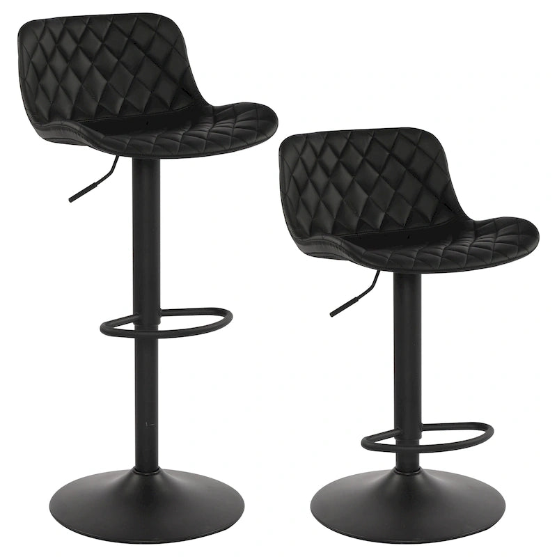 Tabourets de bar réglables en similicuir, tabourets de comptoir rembourrés