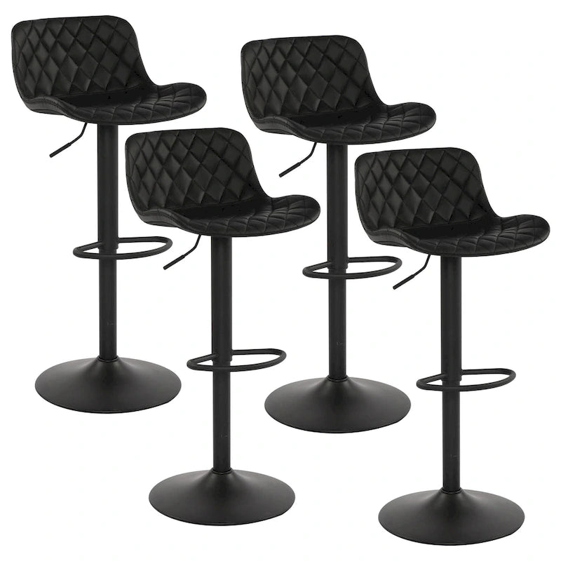 Tabourets de bar réglables en similicuir, tabourets de comptoir rembourrés