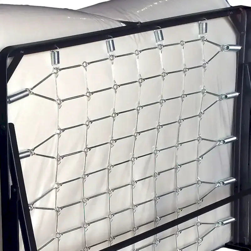 Lit pliant contemporain noir de 48 pouces en acier avec matelas