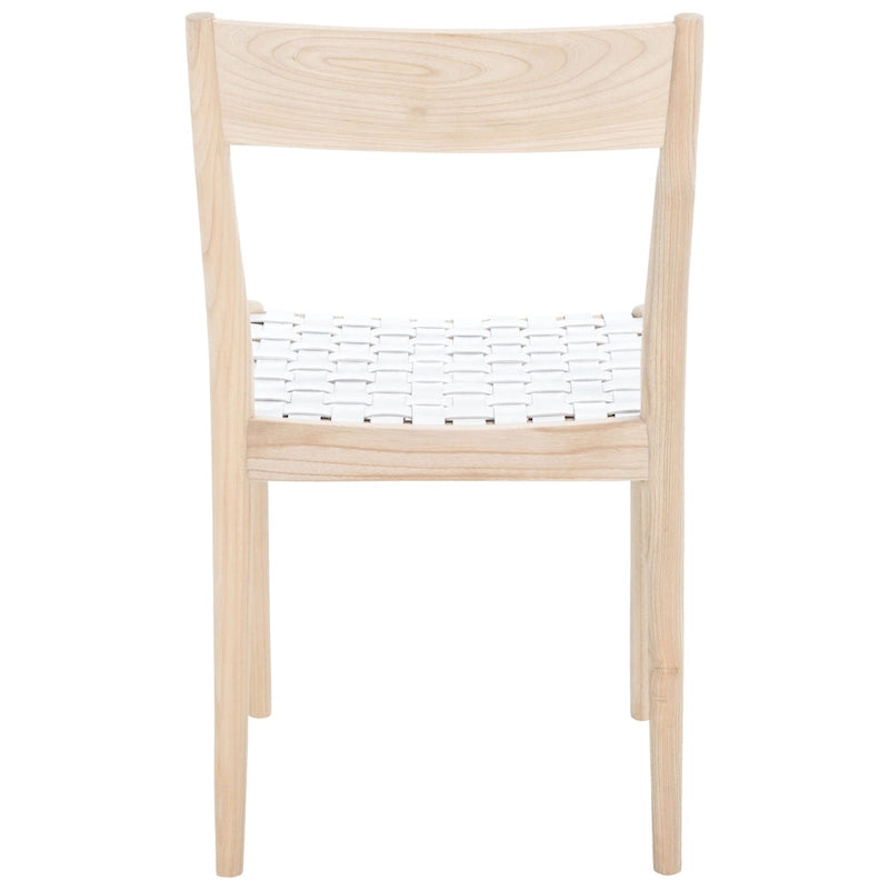 Chaise de salle à manger en cuir (lot de 2) - 47 cm (L) x 51 cm (P) x 80 cm (H)