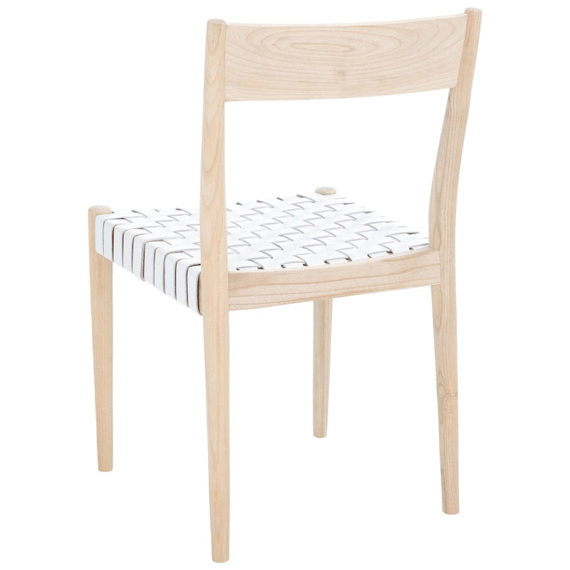 Chaise de salle à manger en cuir (lot de 2) - 47 cm (L) x 51 cm (P) x 80 cm (H)