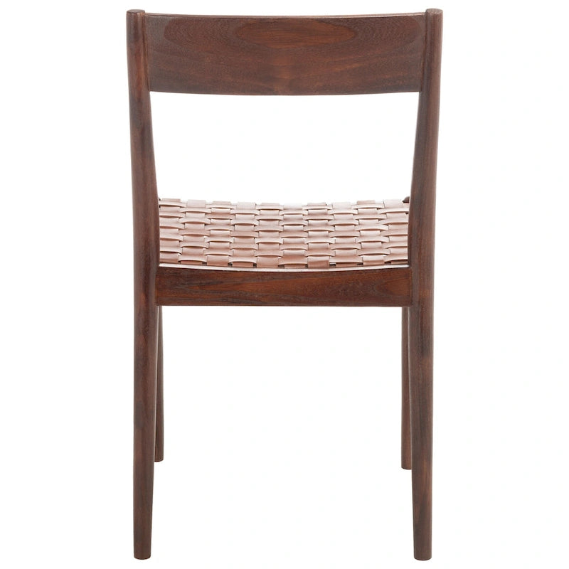Chaise de salle à manger en cuir (lot de 2) - 47 cm (L) x 51 cm (P) x 80 cm (H)