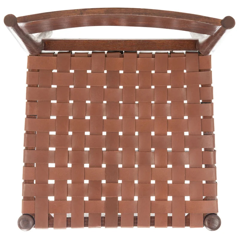 Chaise de salle à manger en cuir (lot de 2) - 47 cm (L) x 51 cm (P) x 80 cm (H)