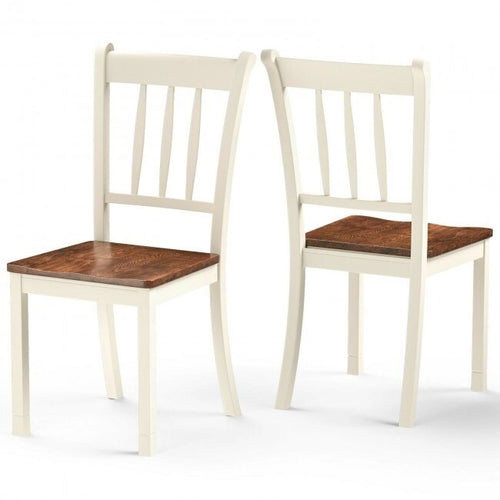 Lot de 2 chaises de salle à manger en bois massif à dossier fuseau - 45,7 x 53,3 x 97,8 cm (L x P x H)
