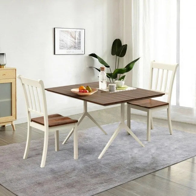 Lot de 2 chaises de salle à manger en bois massif à dossier fuseau - 45,7 x 53,3 x 97,8 cm (L x P x H)