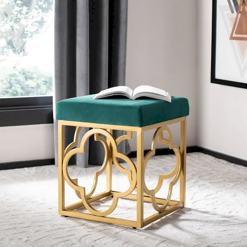 Pouf carré en velours, style marocain