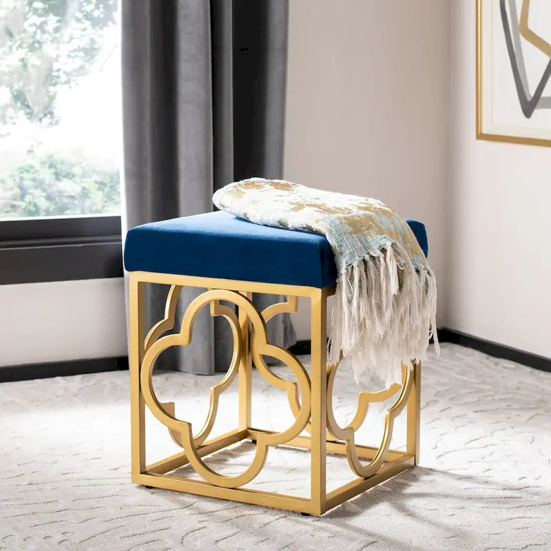 Pouf carré en velours, style marocain