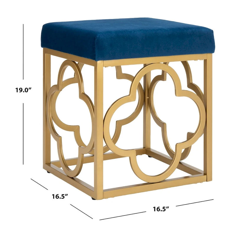 Pouf carré en velours, style marocain