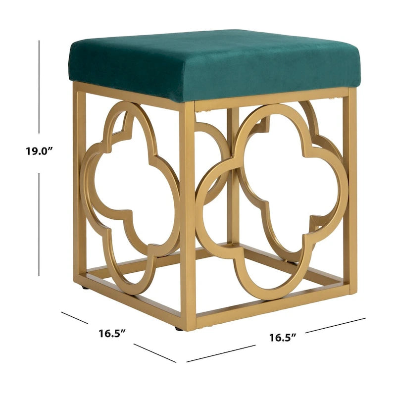 Pouf carré en velours, style marocain
