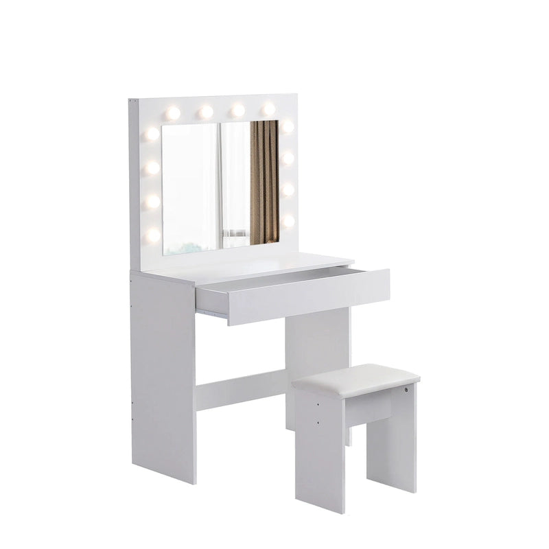 Coiffeuse avec miroir et lumières