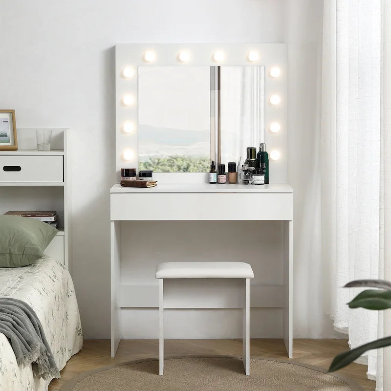 Coiffeuse avec miroir et lumières