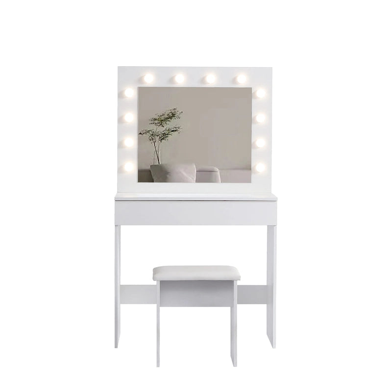Coiffeuse avec miroir et lumières