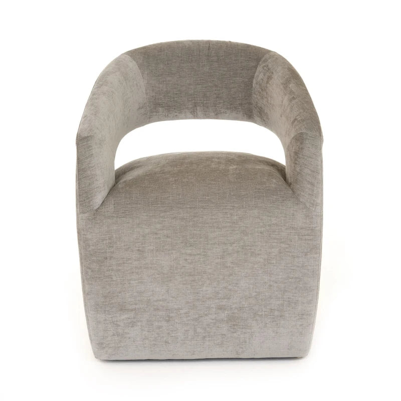 Fauteuil d'appoint en tissu gris moderne