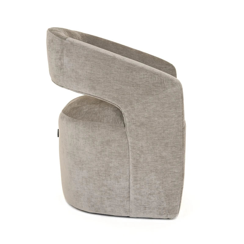 Fauteuil d'appoint en tissu gris moderne
