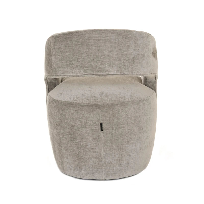 Fauteuil d'appoint en tissu gris moderne