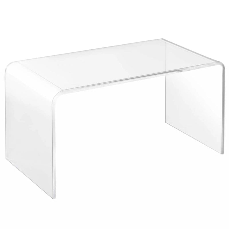 Table basse cascade en acrylique rectangulaire de 32 po – Transparente