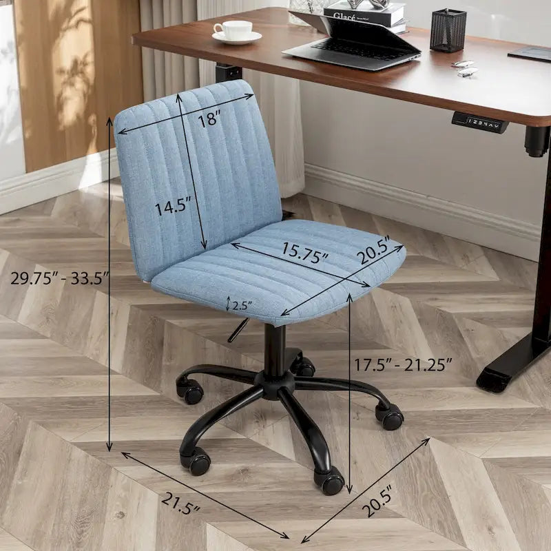 Fauteuil de bureau pivotant en tissu