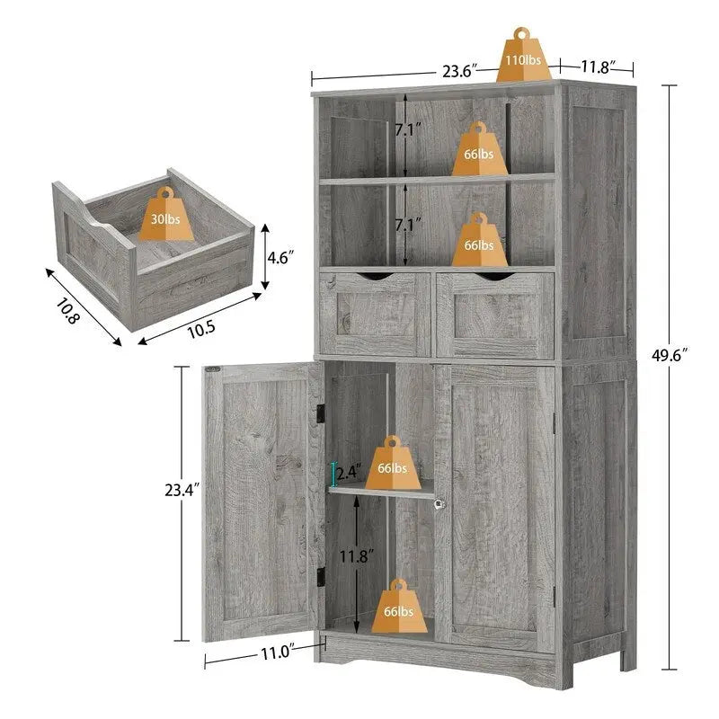 Meuble de rangement haut - 30P x 60L x 126H
