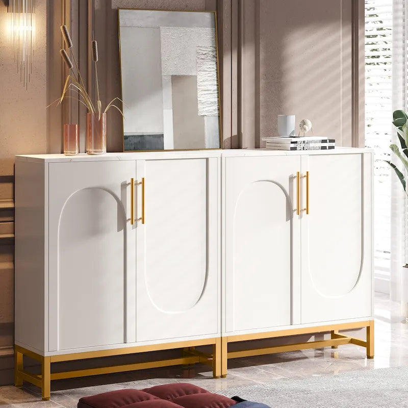 Buffet de rangement – 4 portes, étagère réglable