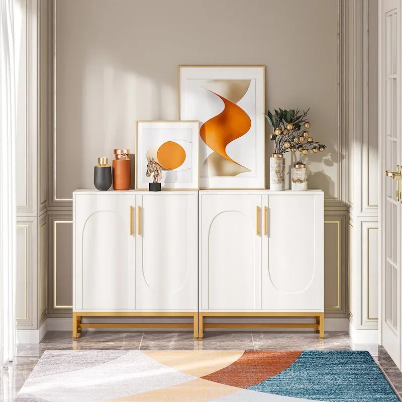 Buffet de rangement – 4 portes, étagère réglable